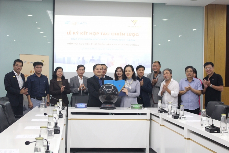 Lễ ký kết hợp tác chiến lược giữa Hiệp hội Xúc tiến phát triển Điện ảnh Việt Nam và Viện Ngôn ngữ quốc tế học thuộc trường Đại học Kinh tế TP.HCM